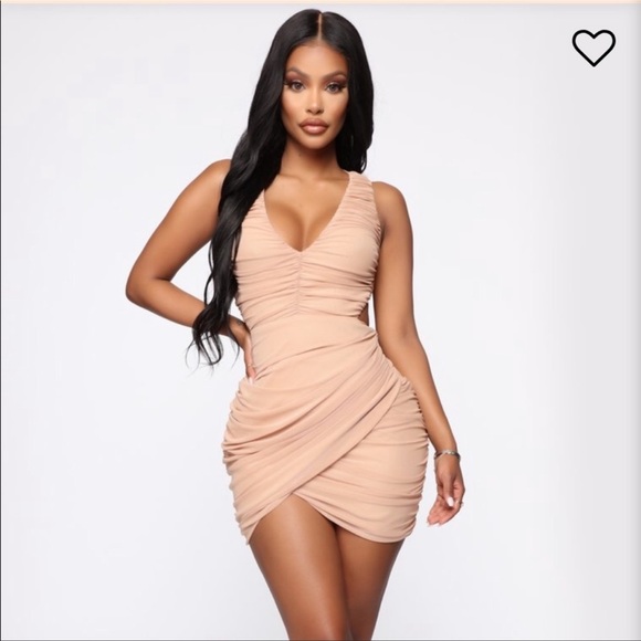 Fashion Nova You’re Too Late Ruched Mini Dress - Picture 2 of 9